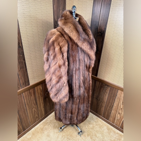 Vintage Okean Furriers Russian Sable Fur Coat Jacket Stroller Medium - Picture 3 of 11